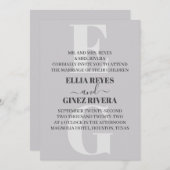 Minimale uitnodiging voor bruiloft (Voorkant / Achterkant)