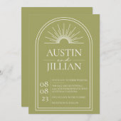 Minimale uitnodiging voor bruiloft (Voorkant / Achterkant)