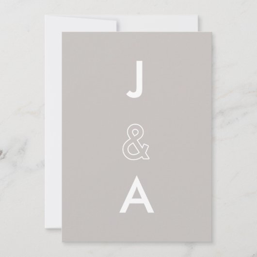 Minimale uitnodiging voor bruiloft (Voorkant)