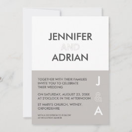 Minimale uitnodiging voor bruiloft