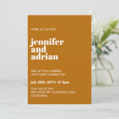 Minimale uitnodiging voor bruiloft (Staand voorkant)