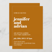 Minimale uitnodiging voor bruiloft (Voorkant / Achterkant)