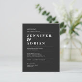 Minimale uitnodiging voor bruiloft (Staand voorkant)