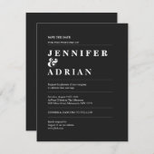 Minimale uitnodiging voor bruiloft (Voorkant / Achterkant)