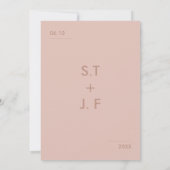 Minimale uitnodiging voor bruiloft (Achterkant)