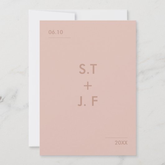 Minimale uitnodiging voor bruiloft (Achterkant)