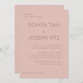 Minimale uitnodiging voor bruiloft (Voorkant / Achterkant)