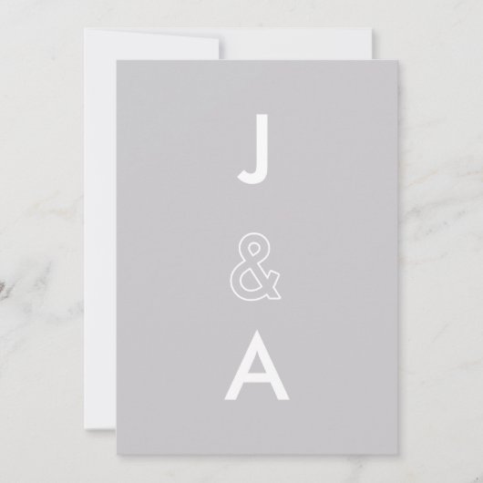 Minimale uitnodiging voor bruiloft (Voorkant)