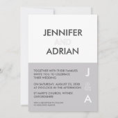 Minimale uitnodiging voor bruiloft (Achterkant)