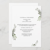 Minimale uitnodiging voor bruiloft bijkantoren (Voorkant / Achterkant)