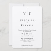 Minimale uitnodiging voor bruiloft | Eenvoudige fo (Voorkant)