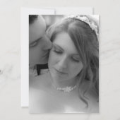 Minimale uitnodiging voor chic Black en White Wedd (Achterkant)