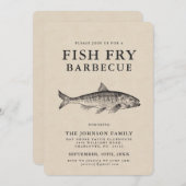 Minimale uitnodiging voor de Gepersonaliseerd visp (Voorkant / Achterkant)