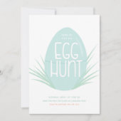 Minimale uitnodiging voor de jacht op paaseieren (Voorkant)