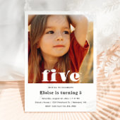 Minimale uitnodiging voor de vijfde verjaardag | 5
