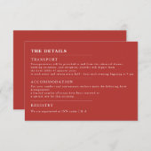 Minimale uitnodiging voor details over Bleke bruil (Voorkant / Achterkant)