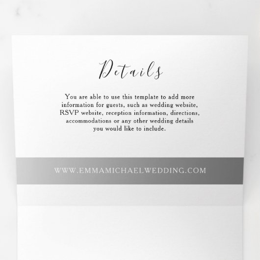 Minimale uitnodiging voor drieledige weddenschappe (Binnenzijde eerst)