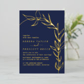 Minimale uitnodiging voor echte Folie voor Script  (Staand Voorkant)