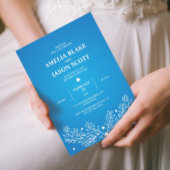 Minimale uitnodiging voor een blauwe bruiloft