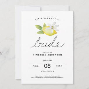 Minimale uitnodiging voor een bridal van Lemon