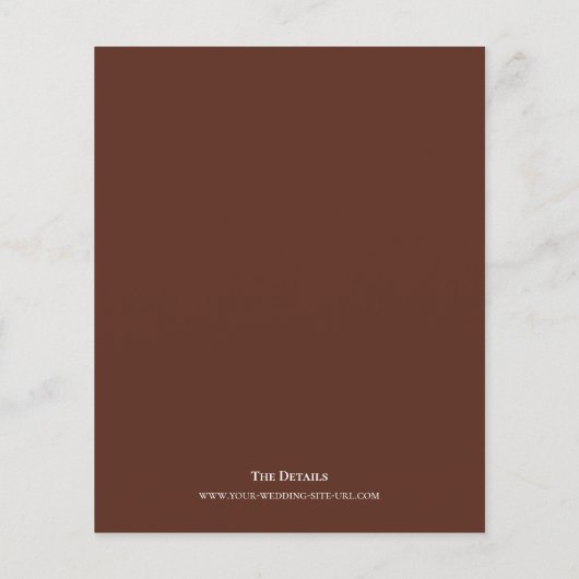 Minimale uitnodiging voor een bruine bruine foto-w (Achterkant)