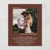 Minimale uitnodiging voor een bruine bruine foto-w (Voorkant)