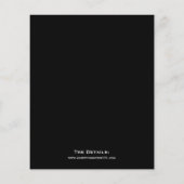 Minimale uitnodiging voor een donkere en witte bru (Achterkant)