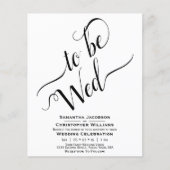 Minimale uitnodiging voor een donkere en witte bru (Voorkant)