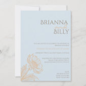 Minimale uitnodiging voor een Floral Wedding (Voorkant)