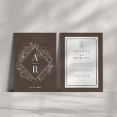 Minimale uitnodiging voor een Floral Wedding