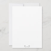 Minimale uitnodiging voor een Floral Wedding (Achterkant)