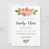 Minimale uitnodiging voor een Floral Wedding (Voorkant)