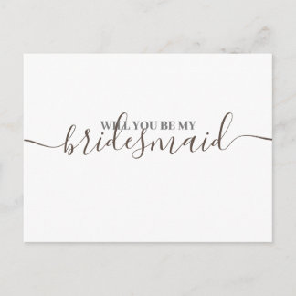 Minimale uitnodiging voor een Golden Bridesmaid We