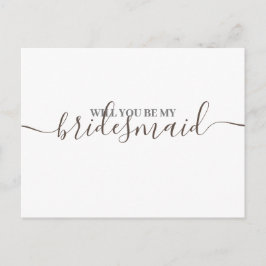 Minimale uitnodiging voor een Golden Bridesmaid We
