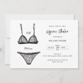 Minimale uitnodiging voor een handmatige lingerie (Voorkant)