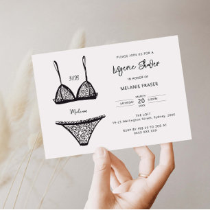 Minimale uitnodiging voor een handmatige lingerie