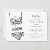 Minimale uitnodiging voor een handmatige lingerie (Voorkant)