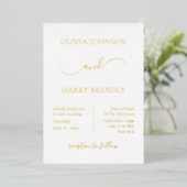 Minimale uitnodiging voor een modern huwelijk voor (Staand Voorkant)