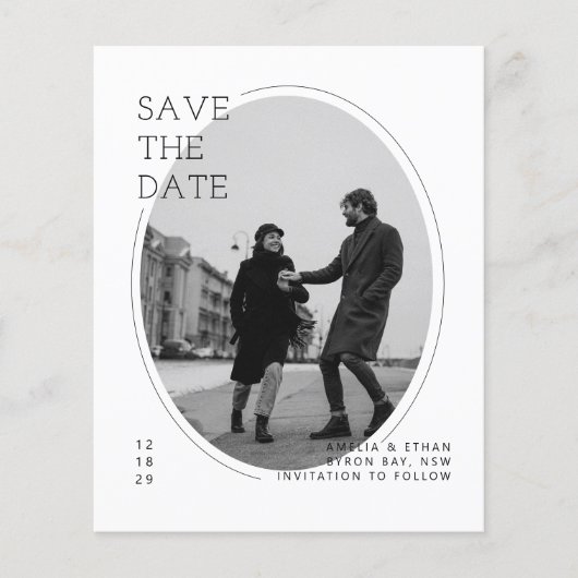 Minimale uitnodiging voor een moderne bootfotobrui flyer (Voorkant)