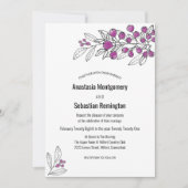 Minimale uitnodiging voor een Paarse bruinbruiloft (Voorkant)