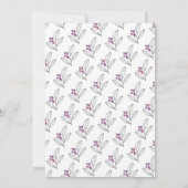 Minimale uitnodiging voor een Paarse bruinbruiloft (Achterkant)