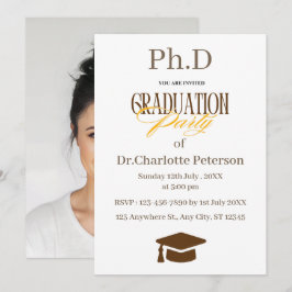 Minimale uitnodiging voor een PhD afstudeerfeestje