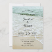 Minimale uitnodiging voor een strand Ocean Wedding (Voorkant)