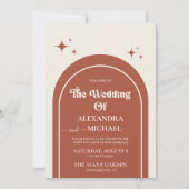 Minimale uitnodiging voor een terracotta bruiloft (Voorkant)