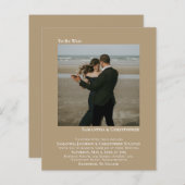 Minimale uitnodiging voor een wedstrijd met een Ta (Voorkant / Achterkant)