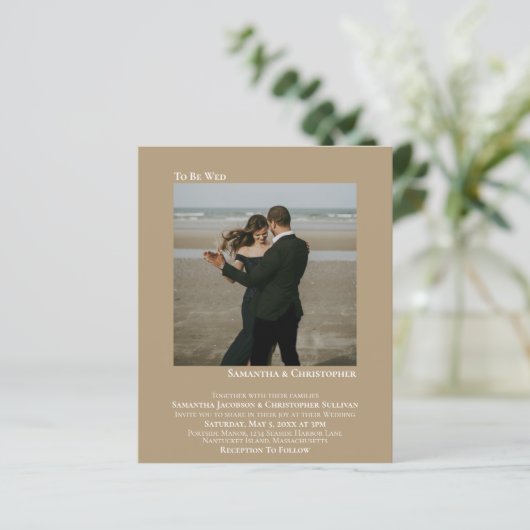 Minimale uitnodiging voor een wedstrijd met een Ta (Staand voorkant)