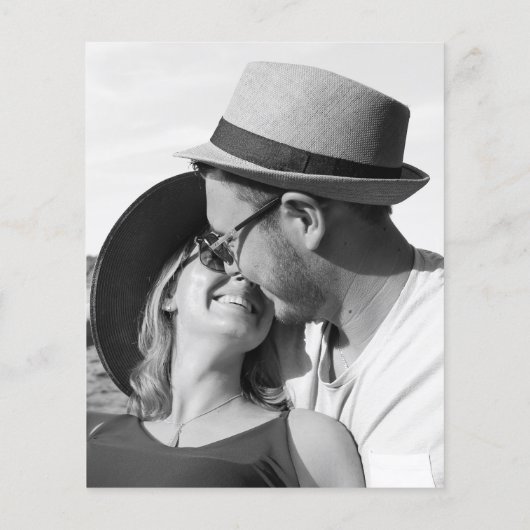 Minimale uitnodiging voor een wedstrijd met fotobu (Achterkant)