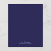 Minimale uitnodiging voor een wedstrijd over blauw (Achterkant)