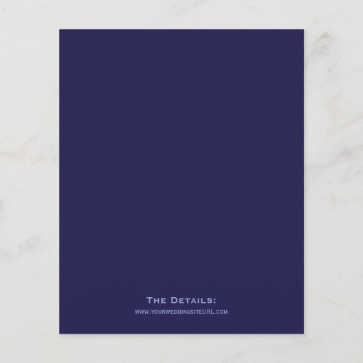 Minimale uitnodiging voor een wedstrijd over blauw (Achterkant)