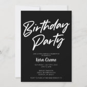 Minimale uitnodiging voor een zwarte en witte fees (Voorkant)